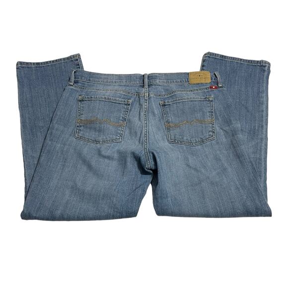 Lucky Brand Jeans Womens Size 8 Blue Sweet Crop Mid Rise Light Wash Denim Pants - Picture 5 of 13
